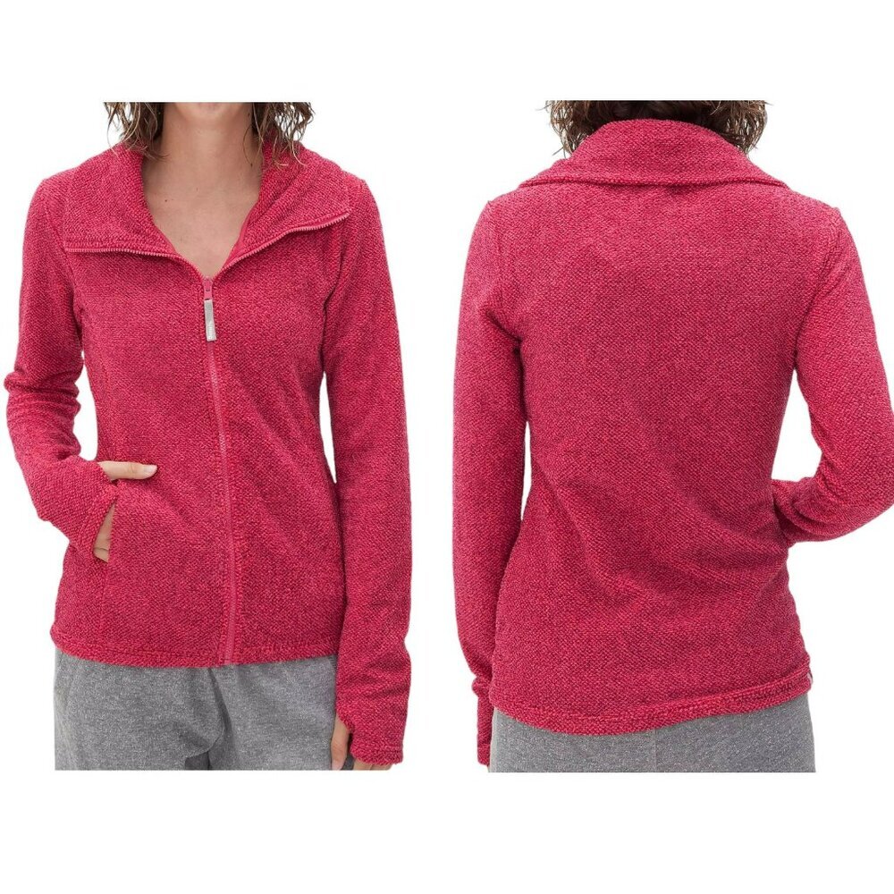 Bench Okehampton Textured Fleece Jacket - Raspberry - S